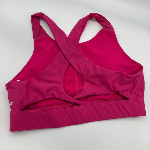 Fabletics Sports Bra XL Hot Pink Crossback Cutout Longline Tank Bra Support - Picture 4 of 8